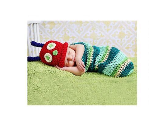 HOT DESIGN Kids photo clothing baby sleeping bags 10pcs/lot size for 0-3M pure handmade cotton yarn can custom your logo