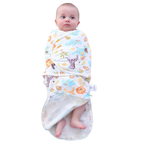 Multicolor Newborns baby swaddles cartoon printing sleeping sack cute animals cars dots printed sleeping bag one size for 0-3m