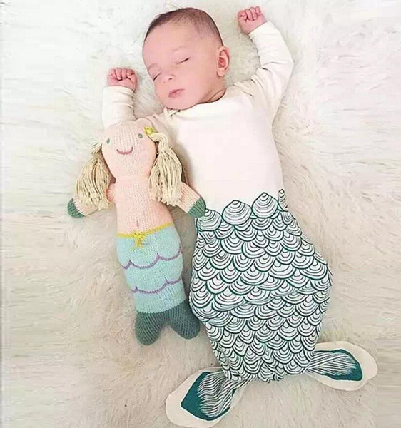 2016 Mermaid Tail Wrap Soft Fleece Blanket Bed Snuggle-in Baby Sleeping Bag Cocoon Costume Nursery Bedding