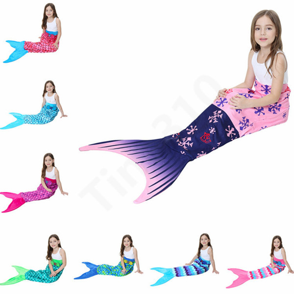 135*56cm Mermaid Tail Mermaid Tail Adult Sofa Knit Blanket Quilt Rug Cocoon Sleeping Sack Tail Blankets 13 color T1I999