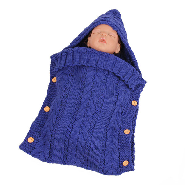 Newborn Baby Sleeping Bag Winter Warm Knitted Baby Swaddle Wrap Cute Soft Infant Swaddling Blanket Sleeping Bag