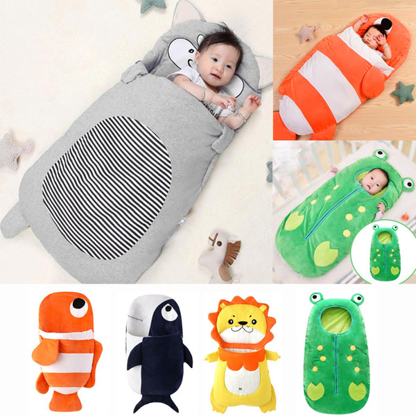 5 colors Baby Sleeping Bag Soft Cotton Thick Blanket Winter Sweet Cartoon Animals Babies Newborn Infant Kids Sleeping Bags Gifts