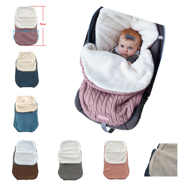 6 colors are soft Velvet sleeping bag baby stroller sleeping bag 35*70cm newborn fall and winter kick-proof warm