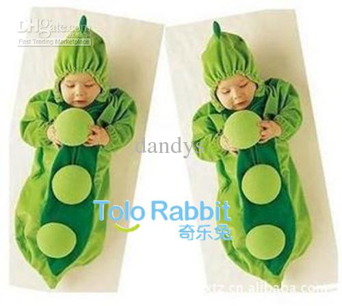 Children's cartoon pea baby modeling clothes / pea shape sleeping bag, 5pcs/lot,dandys