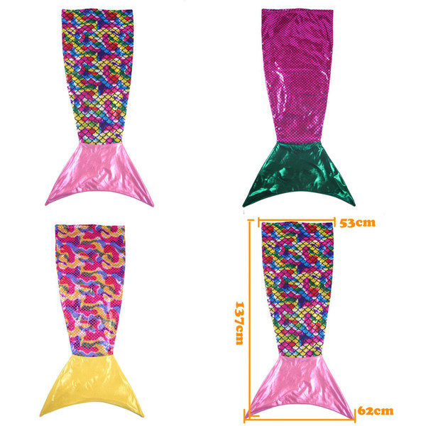 Kids Mermaid Tail Sleeping Bags Fish scales Blankets Bronzing Fish scales Mattress Sofa Bedroom Blankets DHL