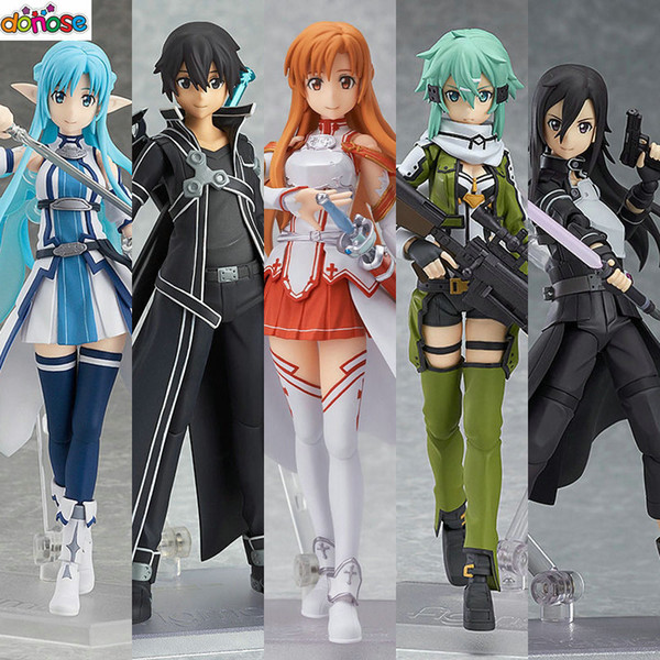 Anime Sword Art Online Figma Kirito Asuna Figure Pvc Action Figure Collection Model Kids Toy J190508