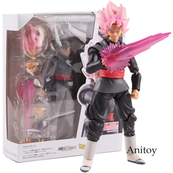 Shf S.h.figuarts Dragon Ball Super Super Saiyan Rose Goku Black Zamasu Pvc Gokou Black Figure Collectible Model Toy 15cm J190508