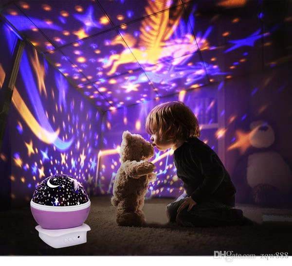 High Quality LED Rotating Projector Starry Sky Night Lamps Romantic Projection Light Moon Sky Romantic Night Light Novelty Lamps