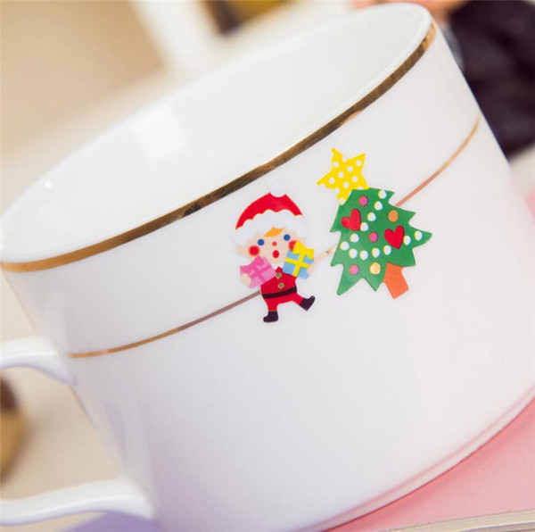 Snowflake Stickers Christmas Stickers Cartoon Santa Claus Christmas Tree Diy Posters PVC Sticker for Glass Windows Party Favor Gifts A110802