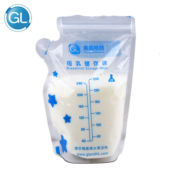 Gl 96pcs/pack 250ml Freezer Breast Food Storage Liquid Milk Bags Baby Breastmilk Feeding Safe J190508