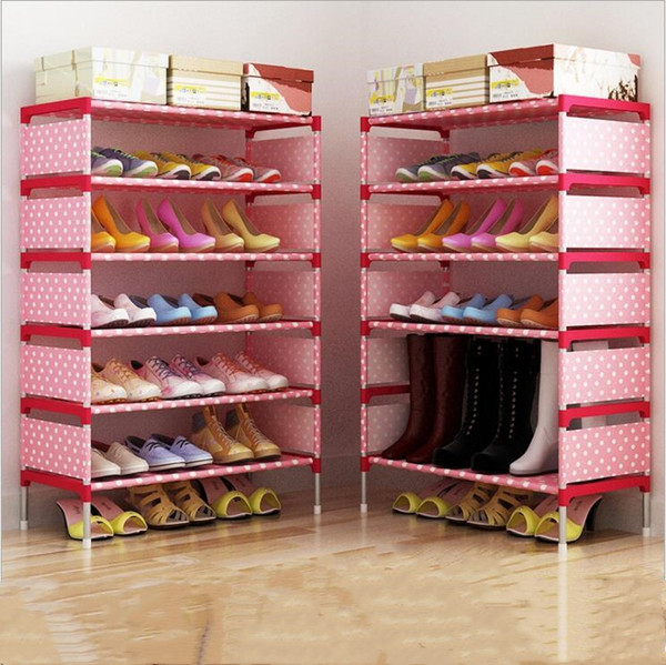 Shoe Cabinet Fashion Storage Closet Home Shoe Rack Kids Bedroom Shoes Organizer Sitting Room Nonwoven Shoes Shelf Holder Creative B2279