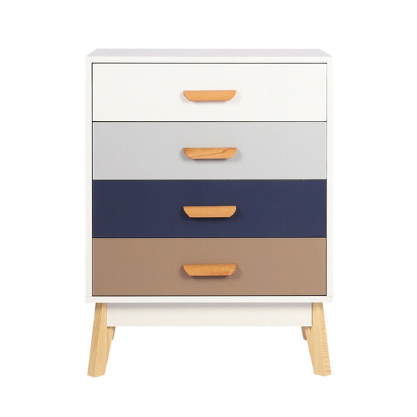UK only fast delivery Modern 4 Drawer Storage Cabinet Chest Of Drawers MDF Bedroom Furniture Nightstan w10811637