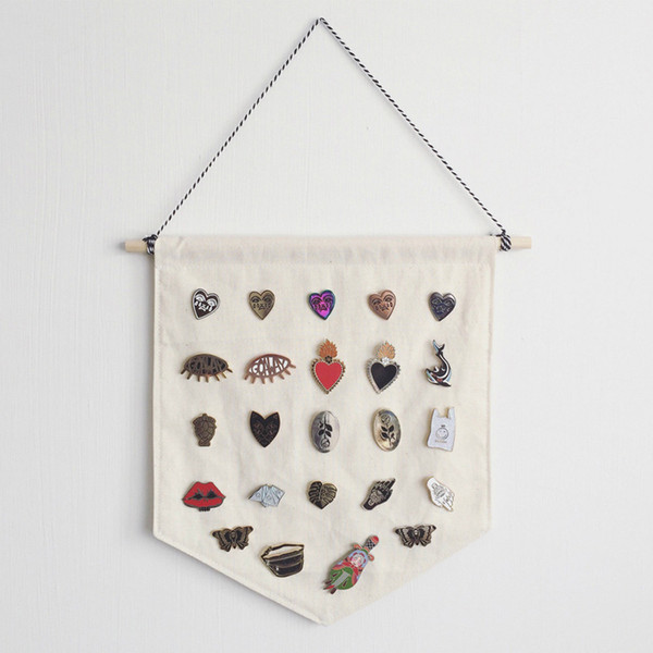 2020 Kids room Decor Wall Banner Enamel Pin Badge brooch Display Pennant Brooch display pendant Badge storage wall hanging C5989
