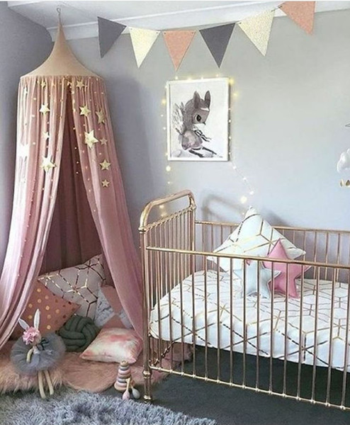 2018 New baby Room Five-pointed Star Mosquito Net Ornaments Decoration Baby Room Wall Pull Flowers Hanging Decoration