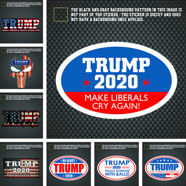 Cheap Decal Sticker TRUMP 2020 America President General Election Car Stickers Vehicle Paster Trump decal Decoration C71102