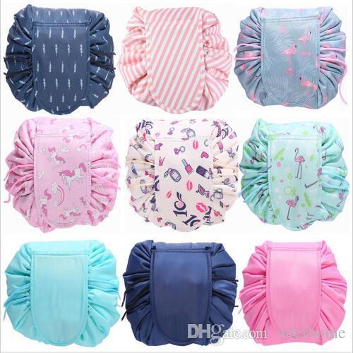 Makeup Bags Organizer Drawstring Cosmetic Bag Lazy Animal Flamingo Travel Make Up Pouch Storage Wash Bag Toiletry Beauty Kit Case Gift A4759
