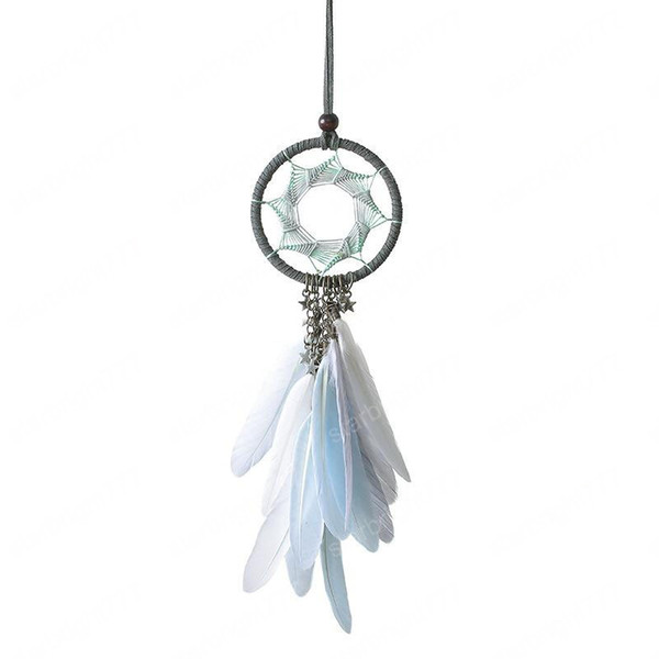 Dream Catcher Handmade Beaded Feather Pendant Dreamcatcher Home Decor Car Ornament Wall Hanging LED Light Dreamcatcher Ornament