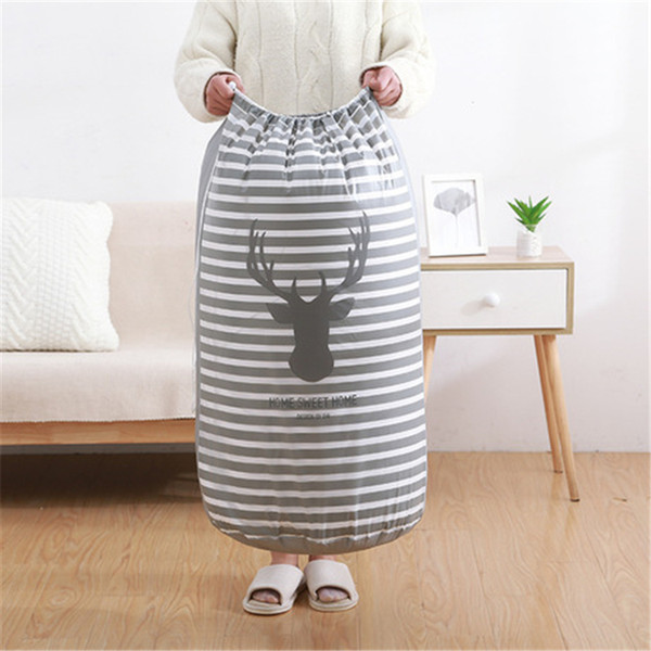 Cartoon Quilt Storage Bags Clothing Drawstring Pouch Pillows Quilt Blanket Bedding Organizer Home Multi Function Closet Bag DHL FJ509