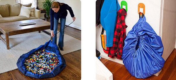 Kids Storage Toy Bags Dolls Organizer Diameter 1.5m Baby Portable Play Mat Toys Storage Waterproof Bags Messes Clean Up Outdoor Boxes