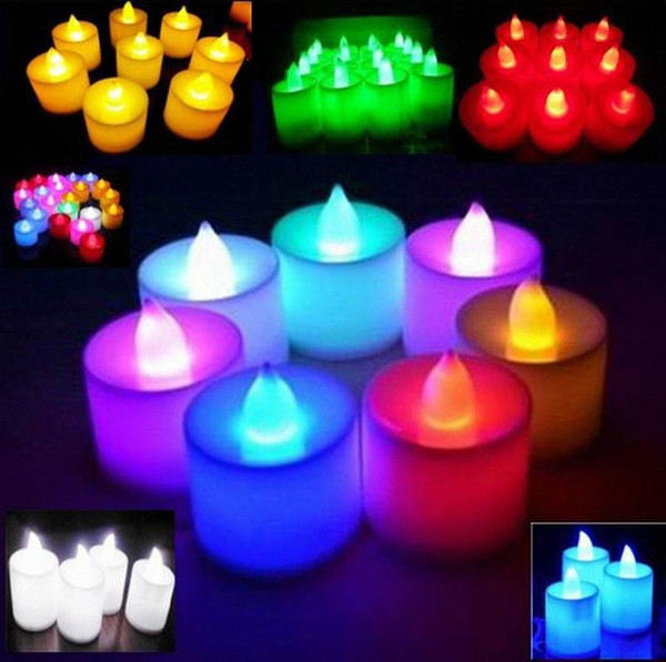 3.5*4.5 cm LED Tealight Tea Candles Flameless Light Battery Operated Wedding Birthday Party Christmas Decoration J1995 DHL