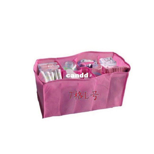 1PC Pink Colors Non-Woven Fabric Baby Diaper Nappy Storage Bags Useful Travel Bag Tote Organizer Liner bags Size M 640331
