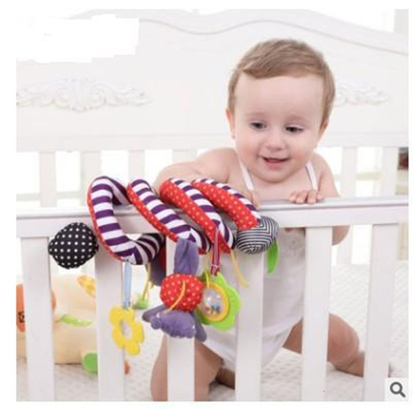 1 Pcs Baby Rattle Plush Fabric Bed Around Bell Soft Stuffed Car Music Bed Wind Bell Pendant Infant Intellectual Development Toys SH190908