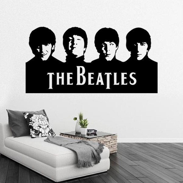 Retail Sample Beatles Wall Art Decals Vinyl Wall Stickers Home Decor Wall Decor Free Ship 29X57CM