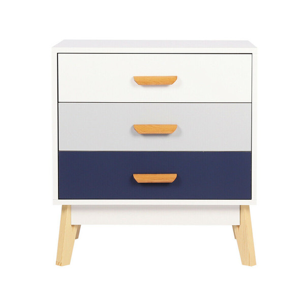 UK only fast delivery Modern Bedside Cabinet 3 Draw Chest Of Drawers Matte MDF Unit Bedroom Hallway w10811636