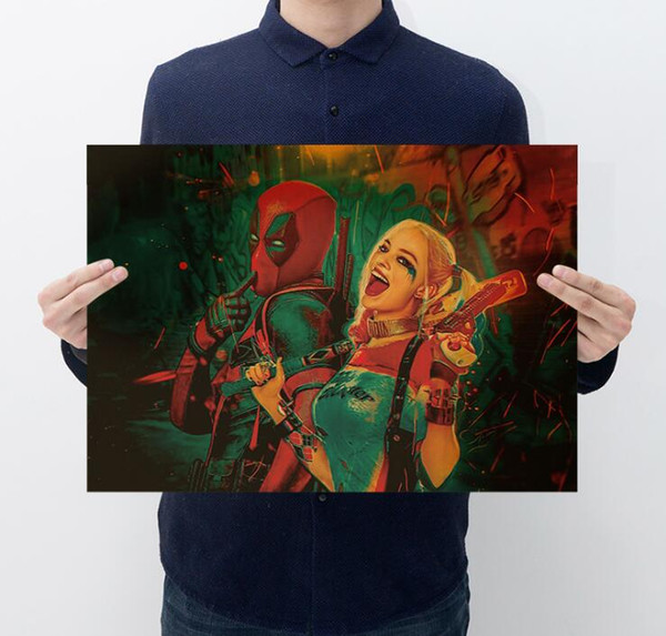 Deadpool Classic movie role brown poster free shipping high quality wall stick 50*35cm for your home