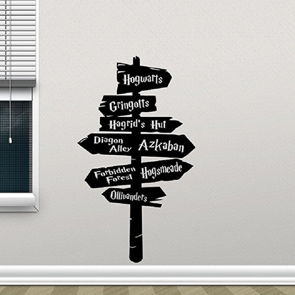 road pointer wall decal road map wall decal road sign wall stickers ome Nursery Kids Baby Bedroom Vinyl Sticker Cartoons Movie Lettering Boy