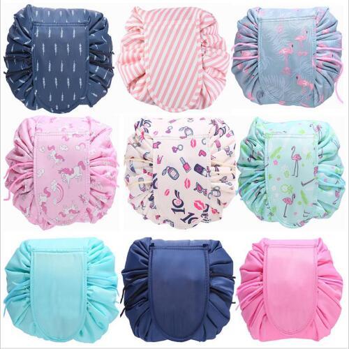 Makeup Bags Organizer Drawstring Cosmetic Bag Lazy Animal Flamingo Travel Make Up Pouch Storage Wash Bag Toiletry Beauty Kit Case Gift A4759