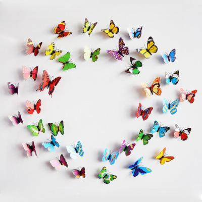 3D Butterfly wall stickers butterflies decors For Home Fridage Decoration art diy decoration sticker baby toys
