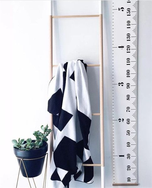 Ins Models Home Children's Height Feet Nordic Black and White Simple Creative Decorative Wall Stickers Wall Hanging Photography Props