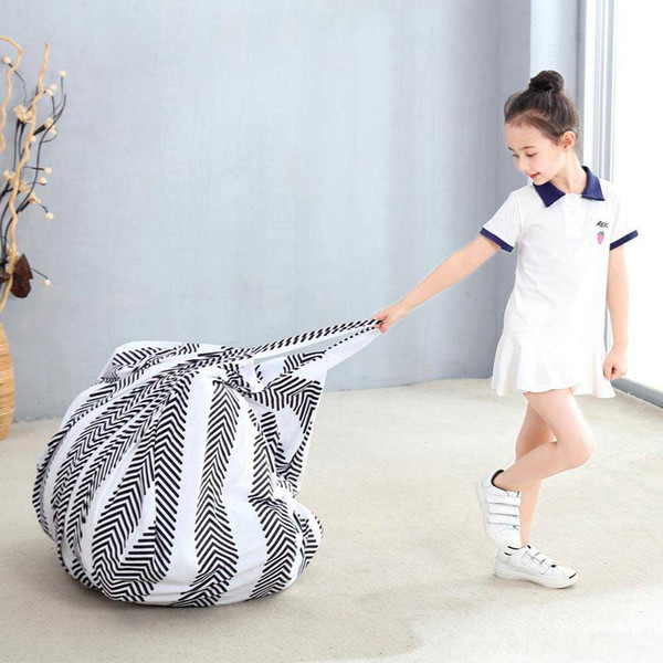 2 style Large capacity woven moving bag crystal velvet storage bag custom-made thickened hand toy round receiving bag