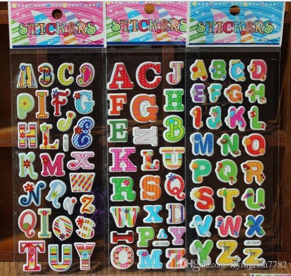 Cartoon Kids Room stickers Wall cecor ABC NUMBER Animals Cartoon kids Small Stickers toys 17*7cm