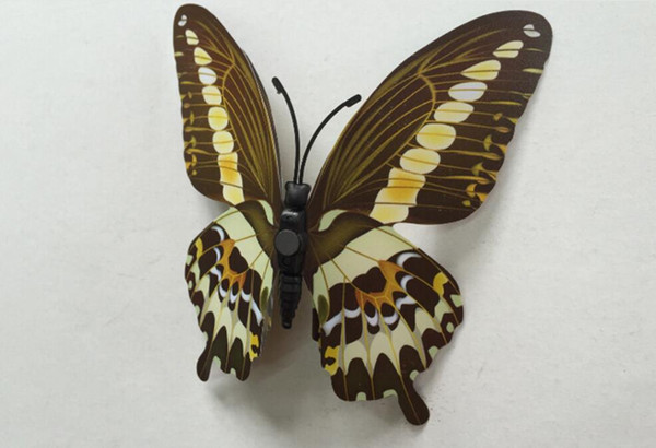12pcs Beautiful butterfly Nightlight Refriger stick 3d stickers 3d butterflies pvc removable wall stickers butterflys Wedding room Nursery