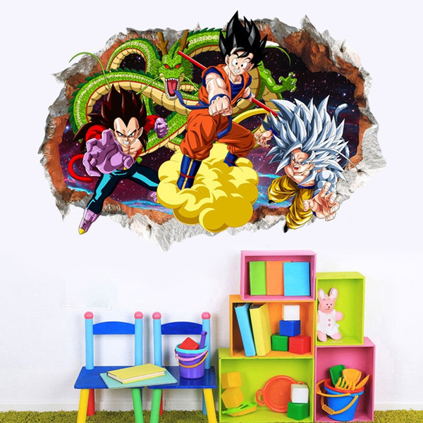 Seven Dragon Ball Sun Wukong Cartoon Bedroom Children 's Bedroom Waterproof Three - Dimensional Wall Stickers