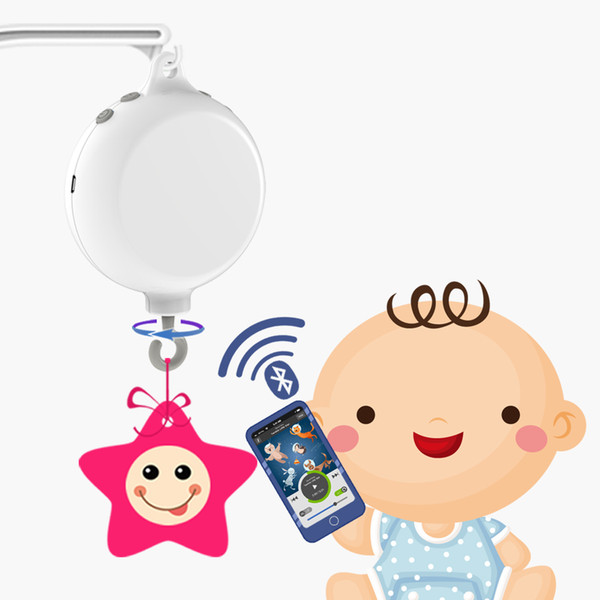 2019 Digital Baby Crib Mobile Music Box W/ Bluetooth Tech, Battery-Operated and Volume Control With 128M TF Card, Support Extended to 2GB