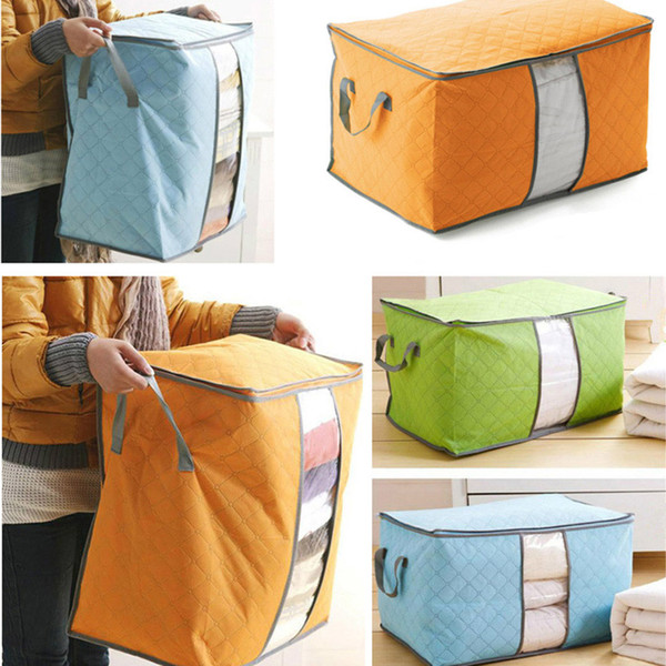 Non Woven Storage Bags for Toys Clothing Blanket Pillow Quilt Folding Bedding Organizer Box Case Home Closet Storage Bag for Kids Family