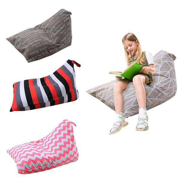 Diamond Shape Storage Bag Kids Stripe Stuffed Animal Plush Toy Bean Bag Soft Pouch Storage Bean Bag Storage Bags Mix Colors