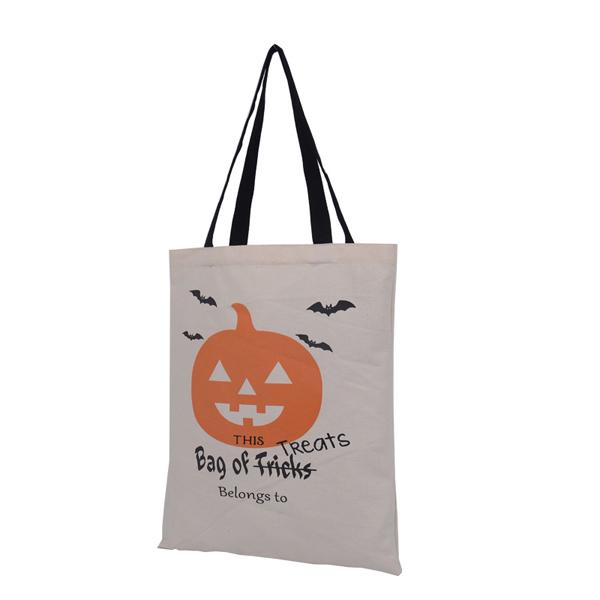 6stlyes Halloween Gift Bags Large Cotton Canvas Hand Bags Pumpkin,Devil,Spider Printed Halloween Candy Gift Bags Gift Sack Bags
