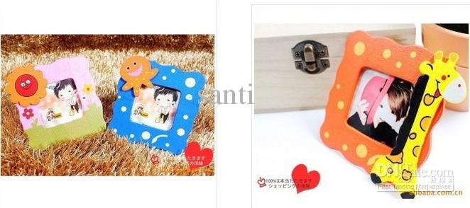 NEW Cartoon baby photo frame Mixed cute wooden cartoon children's kids photo frame