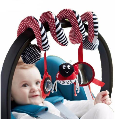 50pcs/lot Cute Infant Babyplay Baby Toys Activity Spiral Bed & Stroller Toy Set Hanging Bell Crib Rattle Toys For Baby