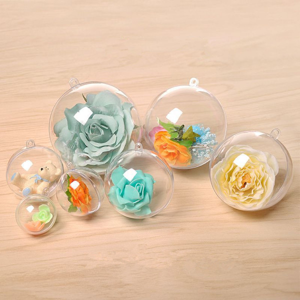 Transparent Ball Christmas ornament Kids room creative party festivals toys wedding decoration Various Size 4-40cm