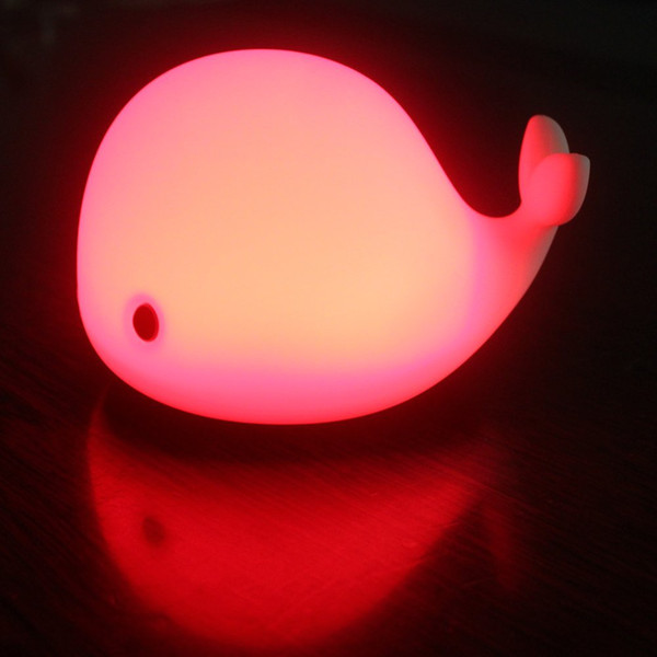 Kids Night Light Night Lamp USB Rechargeable Mood Light,Warm White, Single Color and 7-Color Breathing Modes Sensitive Tap Control For Baby