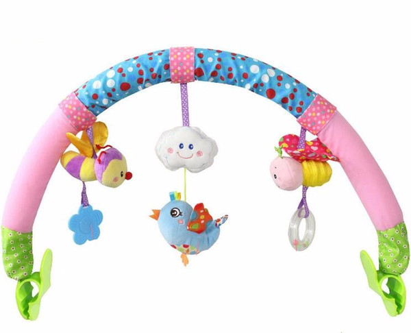 Newborn Baby Stroller Car Clip Hanging Seat & Stroller Toys Ocean Forest Sky Flying Animal mobile Rattle toy