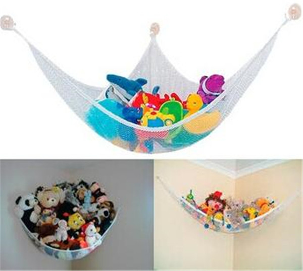 Toy Organizer White Hanging Toy Storage Hammock Net Stuffed Animals Dolls Corner Toys Room Decor Kids Hammock for Baby Childrens Stuffs DHL