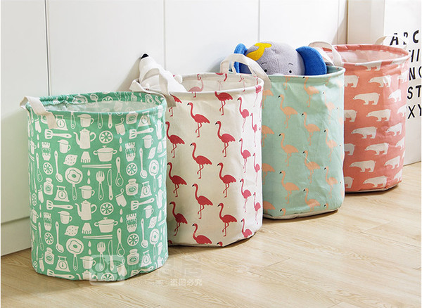 Large folding waterproof dirty clothes basket household cotton and linen cloth dirty clothes toys receptacle