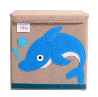 10 Colors 3D Embroidery Cartoon Folding Linen storage box clothes organizers kid toys storage box Laundry large storage basket Organizador
