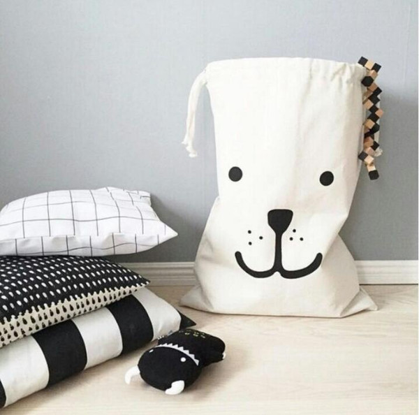 Boutique children's toys storage bag fabric cartoon pattern 65 * 45CMHousehold debris cartoon canvas finishing bagsBaby bags